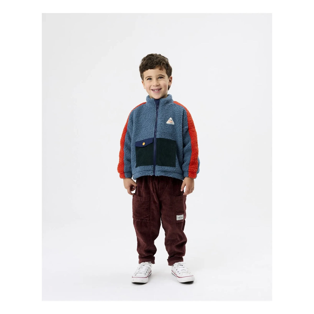 Goldie + Ace - Retro Sherpa Style Coat | Blue