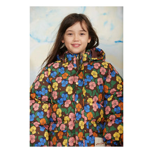 Mini Rodini - Floral Print Recycled-Fiber Puffer Jacket | Black