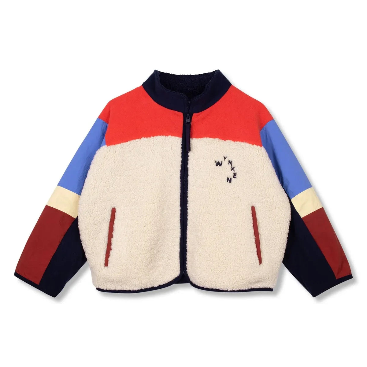 Wynken - Bi-Material Sherpa Jacket | Ecru