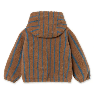 Tinycottons - Striped Sherpa Style Jacket | Brown