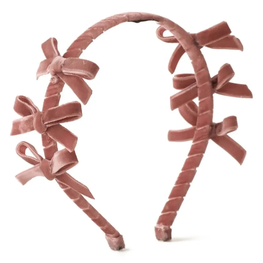 Gingersnaps - Noelle Velvet Knotted Headband | Pink