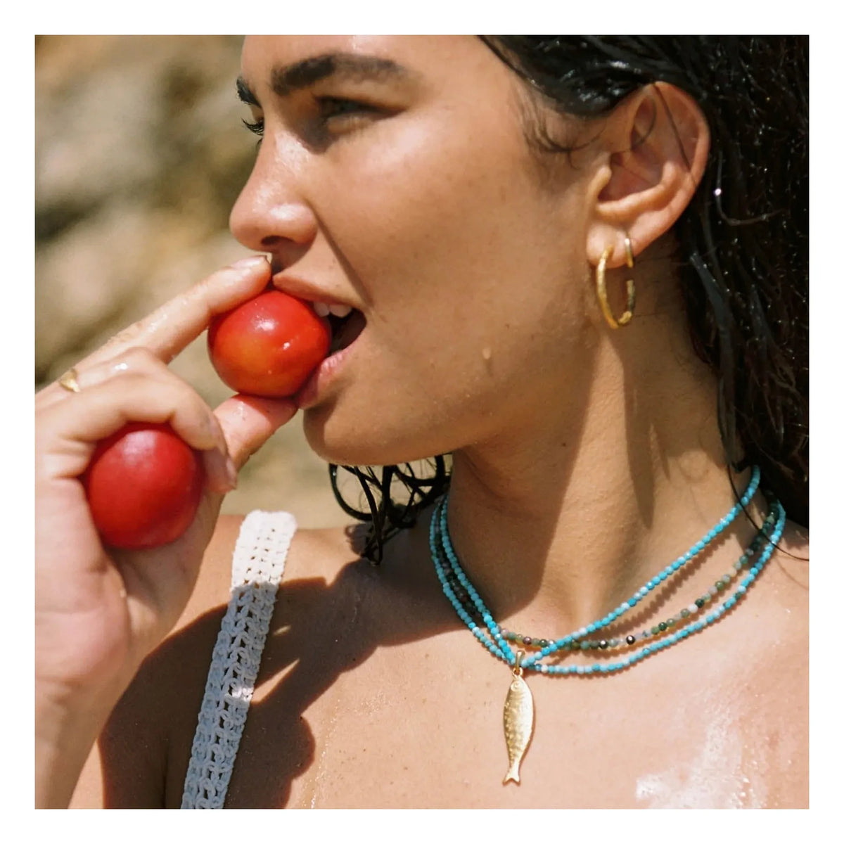 Alhaja - Sardina Choker Necklace | Turquoise