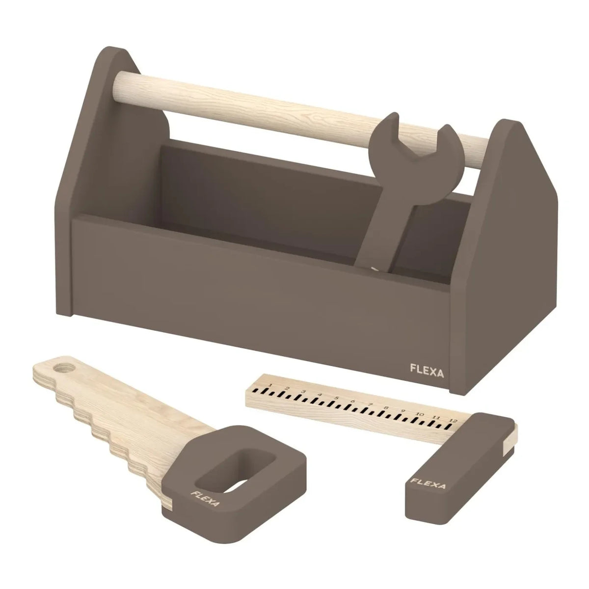 Flexa - Wooden Tool Box - Set of 4 | Dark grey