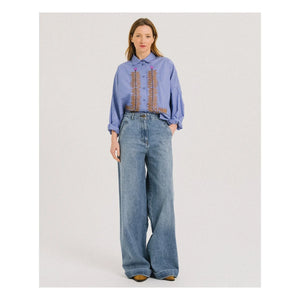 Tinsels - Blue Striped Cotton Shirt