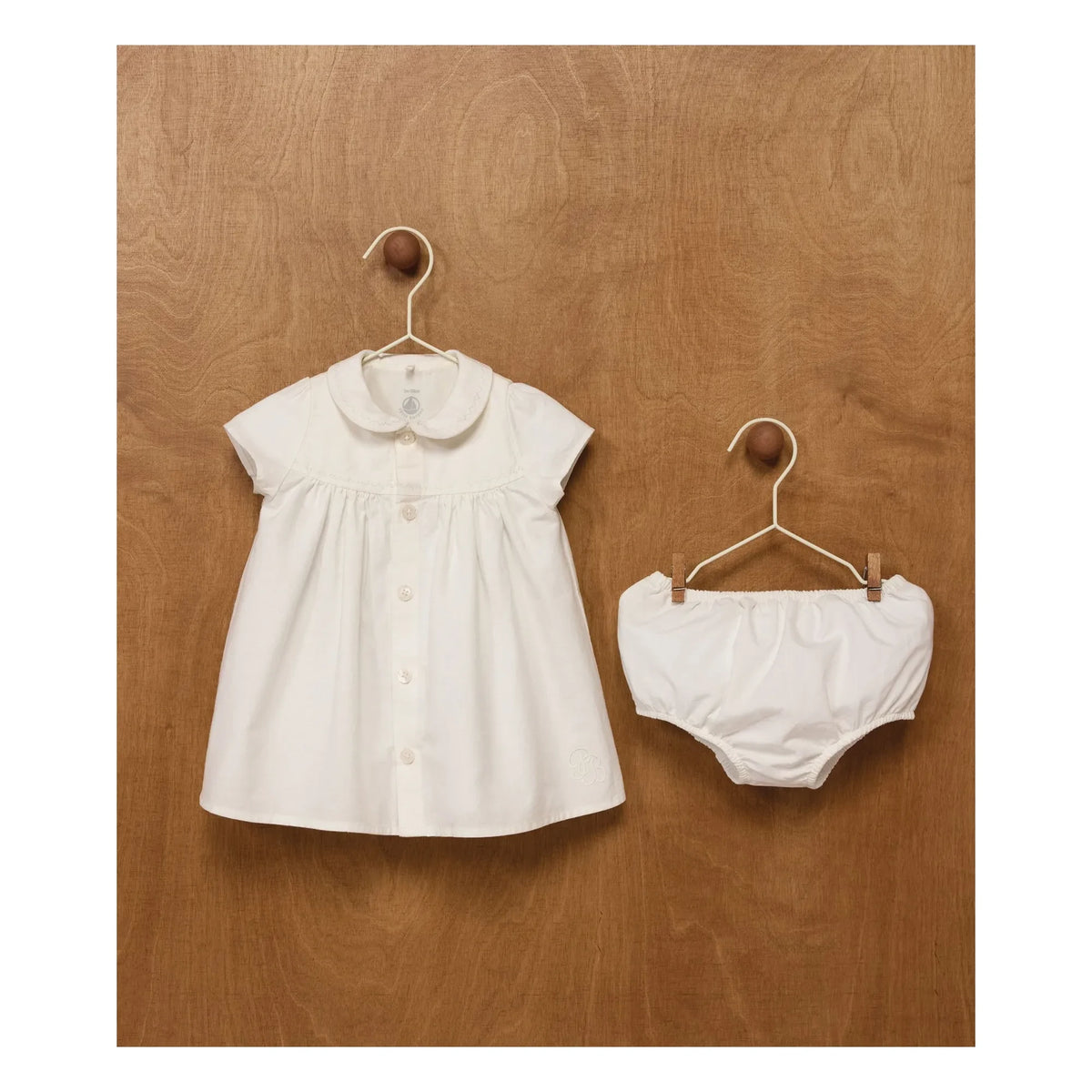 Petit Bateau - Linen and Organic Cotton Dress and Bloomer Set | White