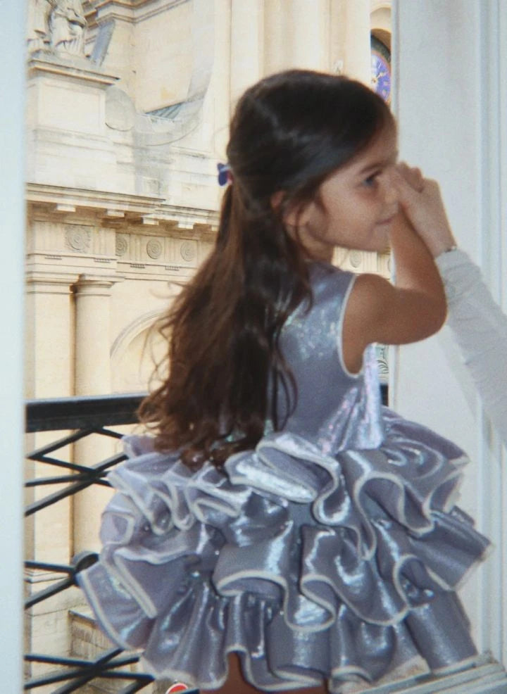 Konges Sløjd - Fia Satin Dress Made from Recycled Fibers | Blue