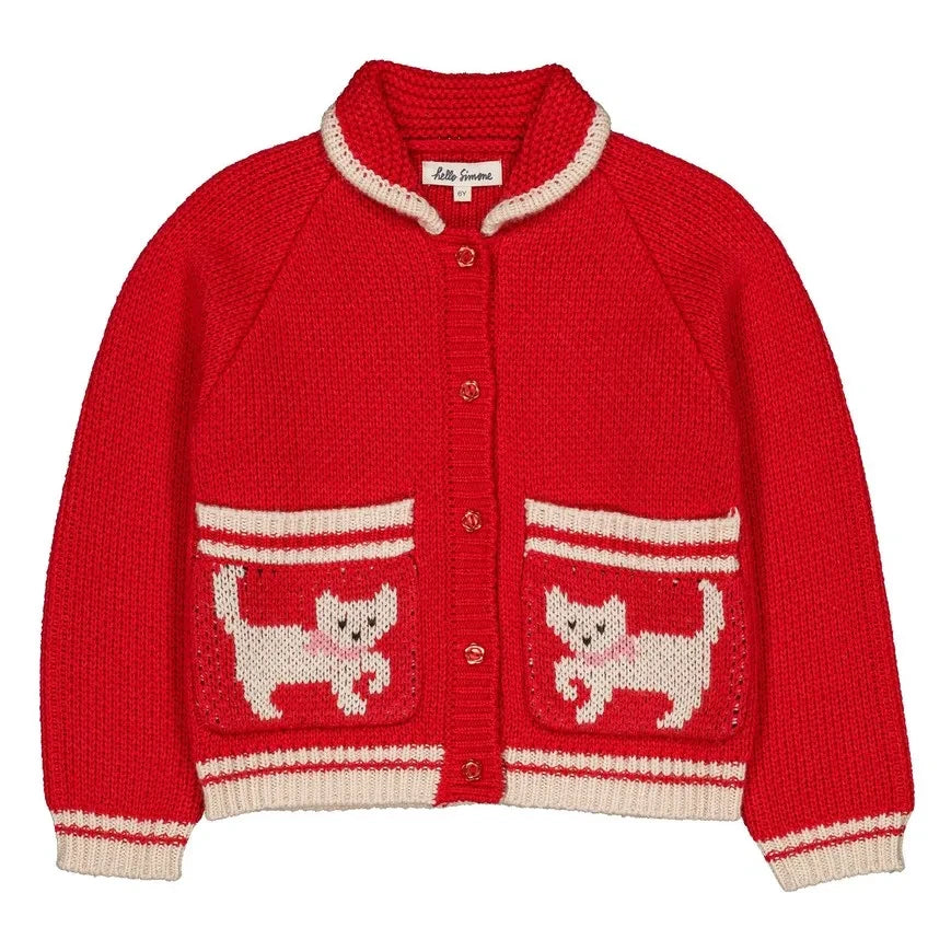 Hello Simone - Grizzly Cats Vest | Red