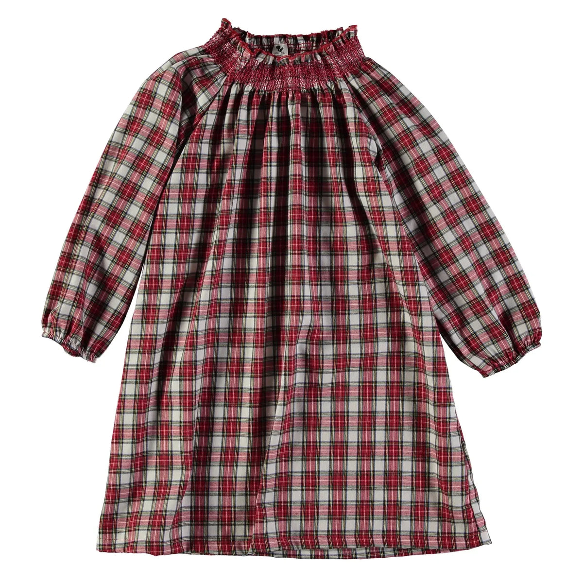 Risu Risu - Liza Checkered Organic Cotton Nightgown | Red