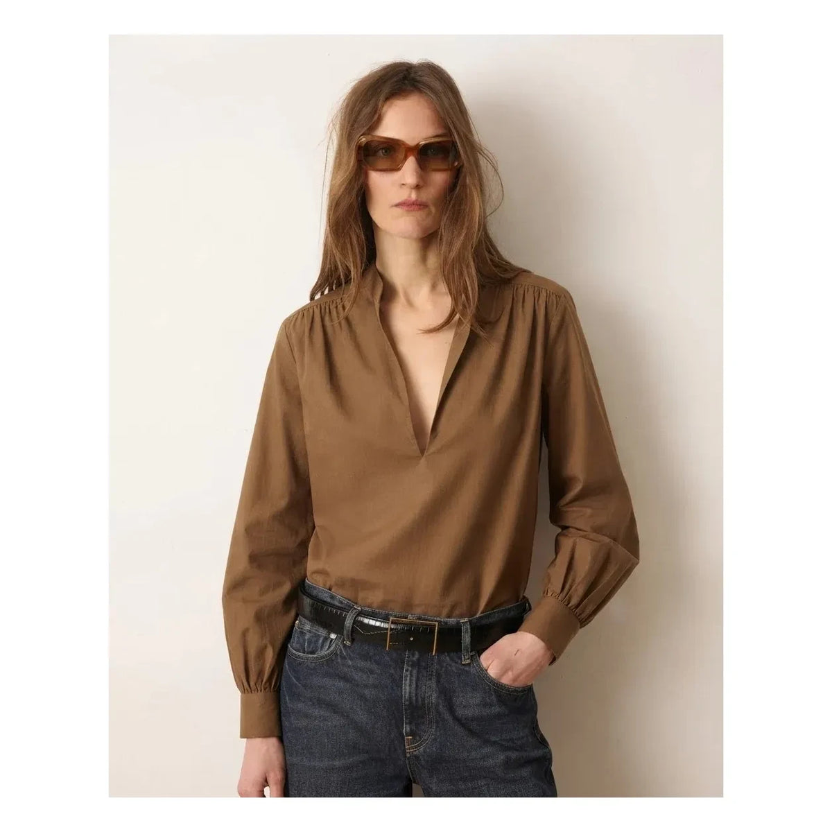Laurence Bras - Juulivo Cotton Blouse | Brown