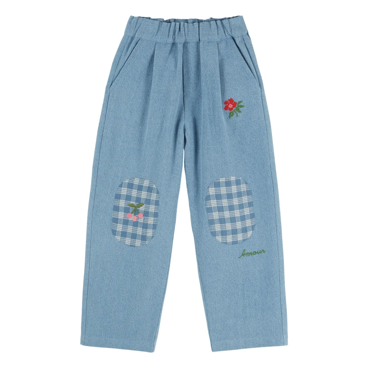 Emile et Ida - Jean Knee Protectors | Blue