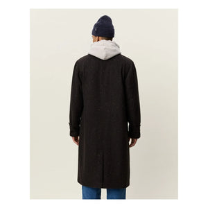 Les Deux - Herringbone Wool Coat | Dark Brown