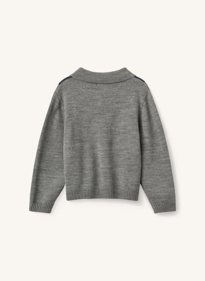Copenhagen Colors - Merino Wool Argyle Sweater | Grey