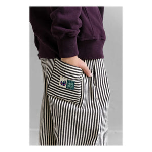 Jenest - Striped Pants | Burgundy