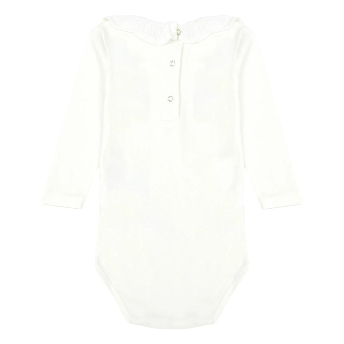 Bonton - Mail Organic Cotton Collar Romper | Ecru