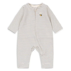 Konges Sløjd - Basic Striped Organic Cotton Romper | Ecru