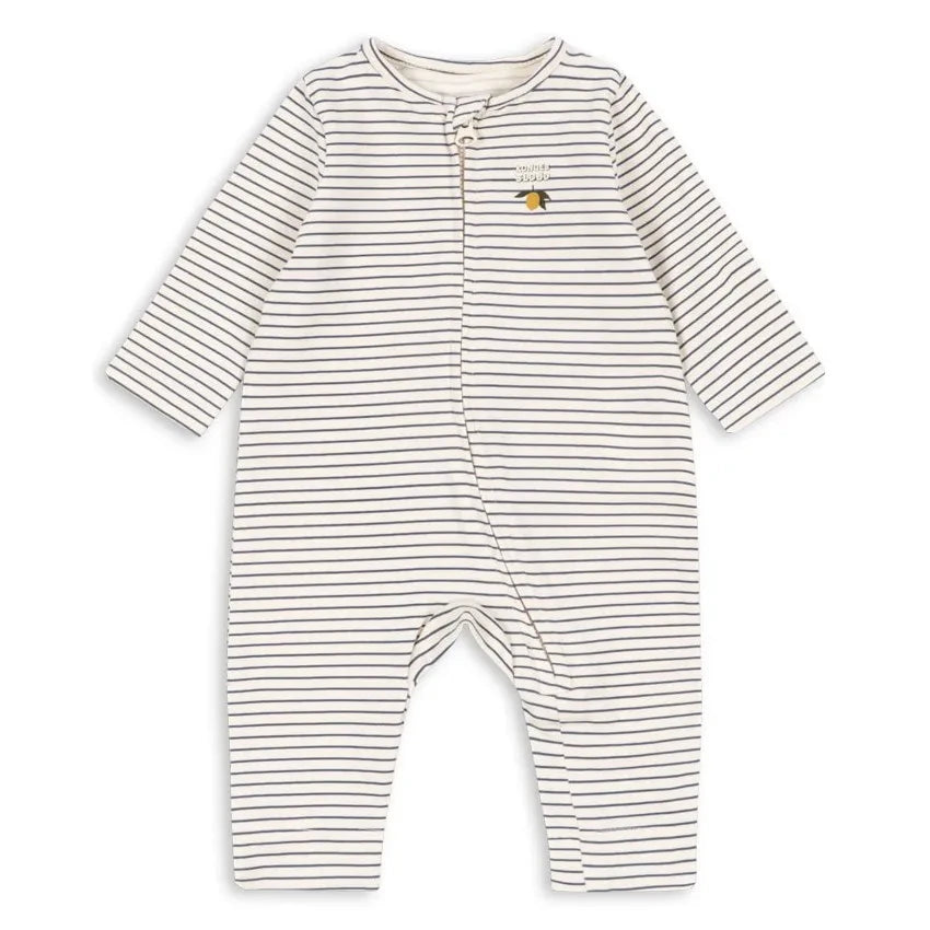 Konges Sløjd - Basic Striped Organic Cotton Romper | Ecru