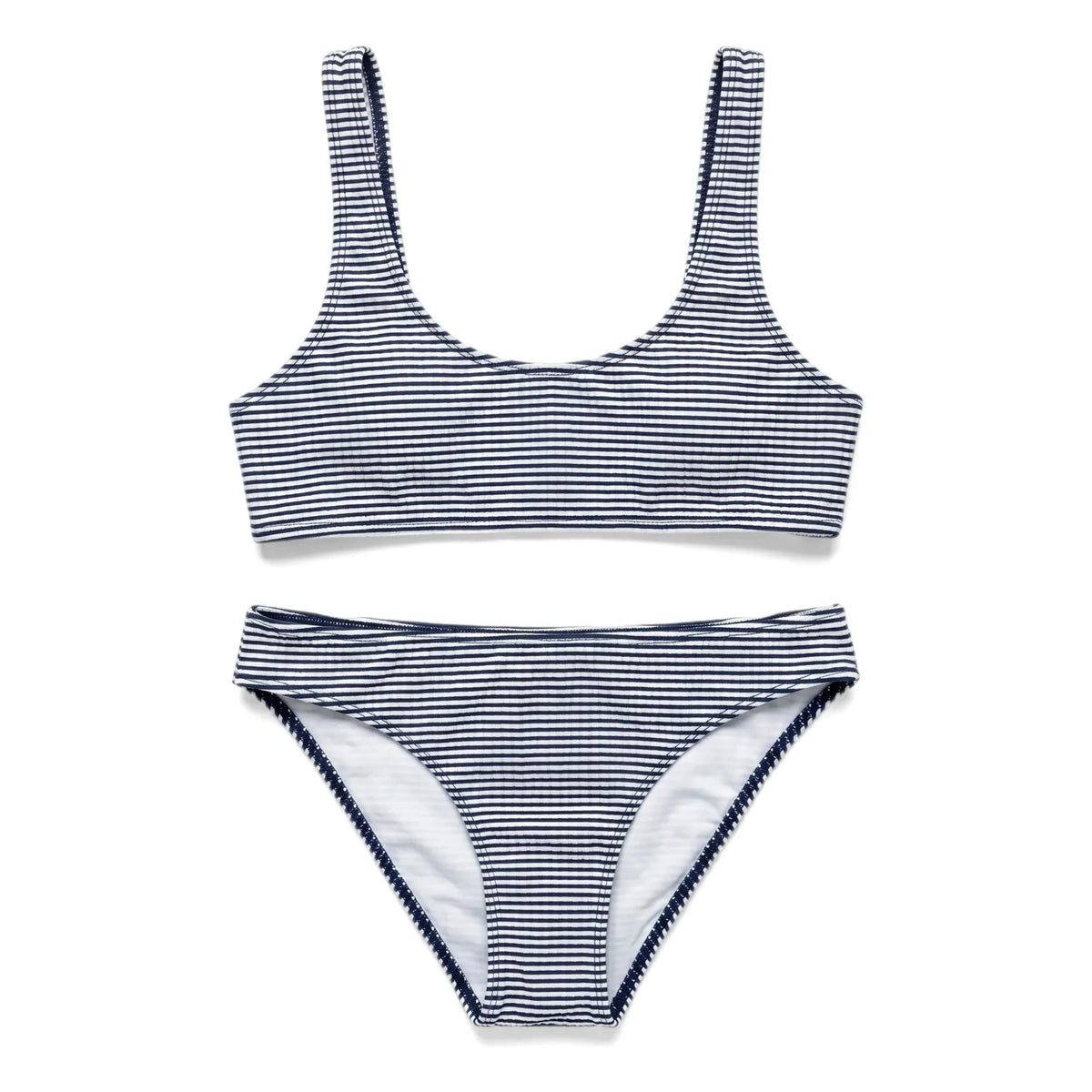 Smallable Kid - Loan Striped Swimsuit | Navy Blue