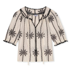 Rails - Belina Cotton Embroidered Blouse | White