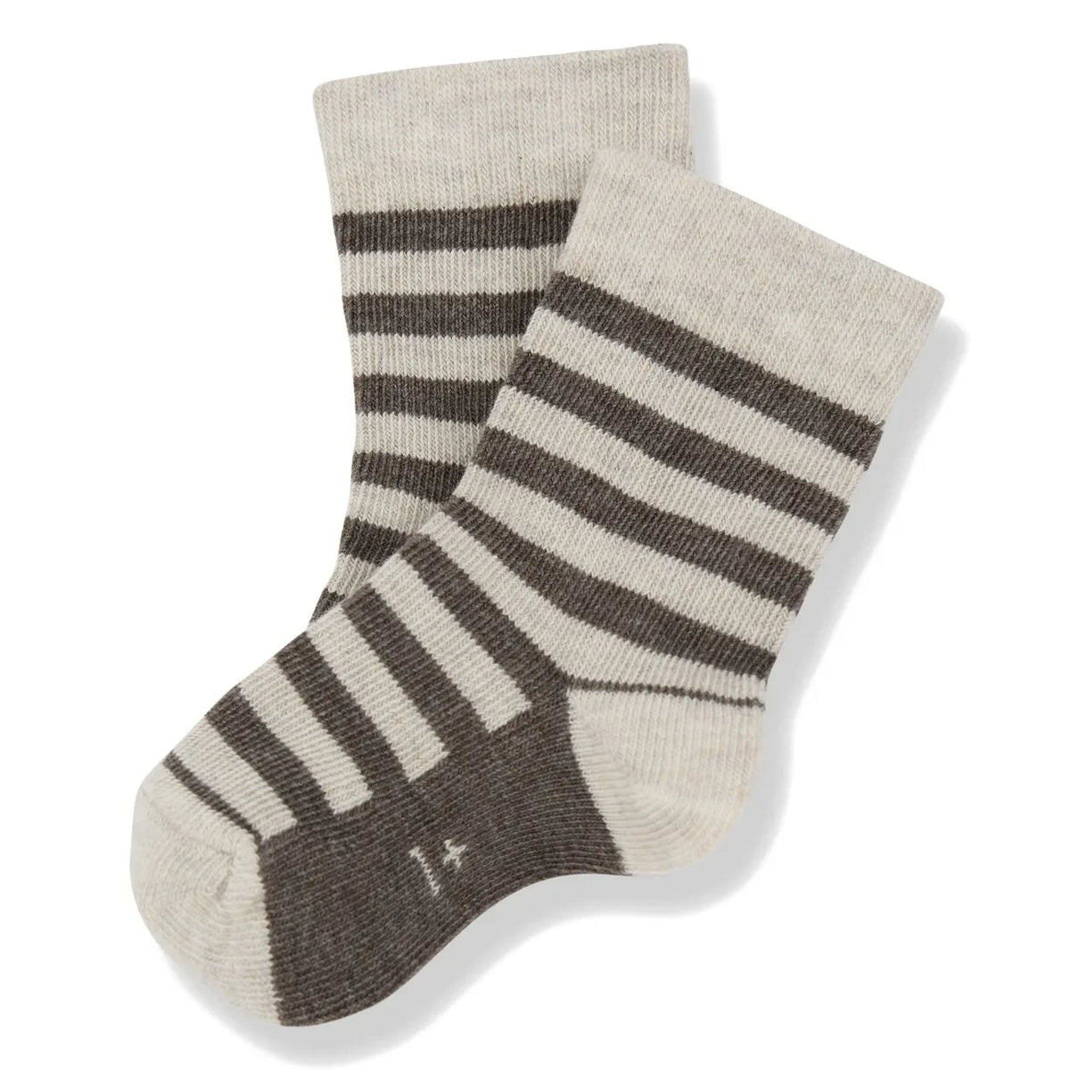 1+ in the family - Andria Striped Socks | Beige Brown