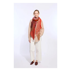 Mapoésie - Vibrant Wool Scarf | Pink