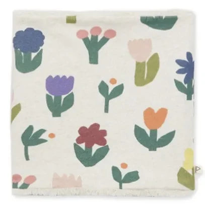 Arsène et Les Pipelettes - Organic Cotton Flower Pattern Neck Warmer | Green