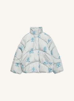 True Artist - Ex Libris puffer jacket | Light blue