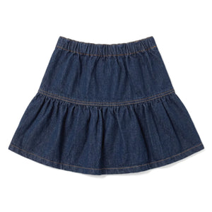 Smallable Kid - Ema button-up skirt | Denim blue