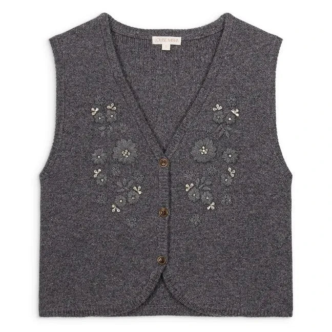 Louise Misha - Sayama Wool Cardigan | Dark Gray