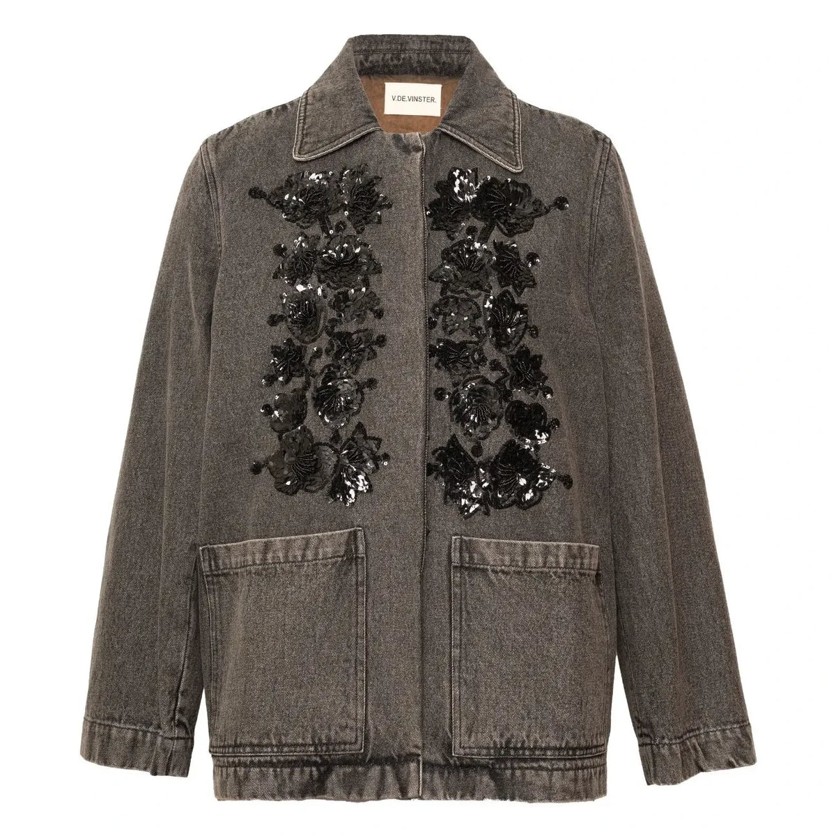 Virginie de Vinster - Emile Denim Jacket | Charcoal Grey