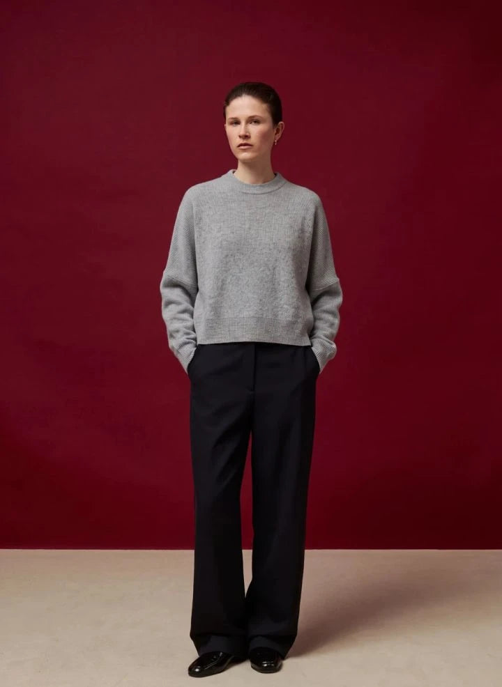 BELLEPIECE - Bruce Merino Wool Sweater | Grey