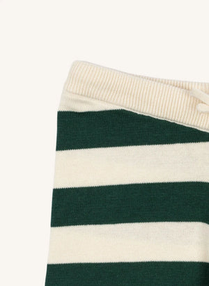 Konges Sløjd - Manis Wide Striped Organic Cotton Knit Pants | Ecru