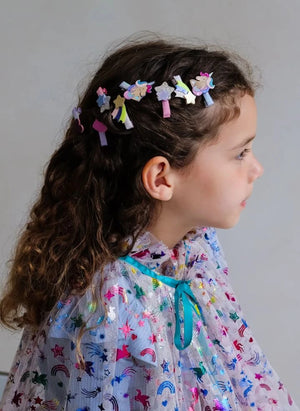 Mimi & Lula - 8-piece Unicorn Hair Clip Set | Pink