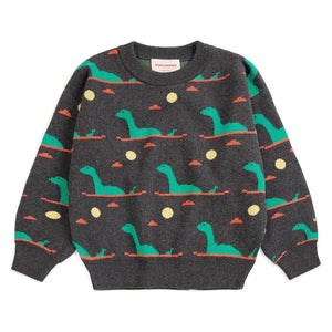 Bobo Choses - Organic Cotton Lake Sweater | Charcoal Grey