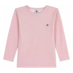 Petit Bateau - Uni Logo Wool T-Shirt | Pink