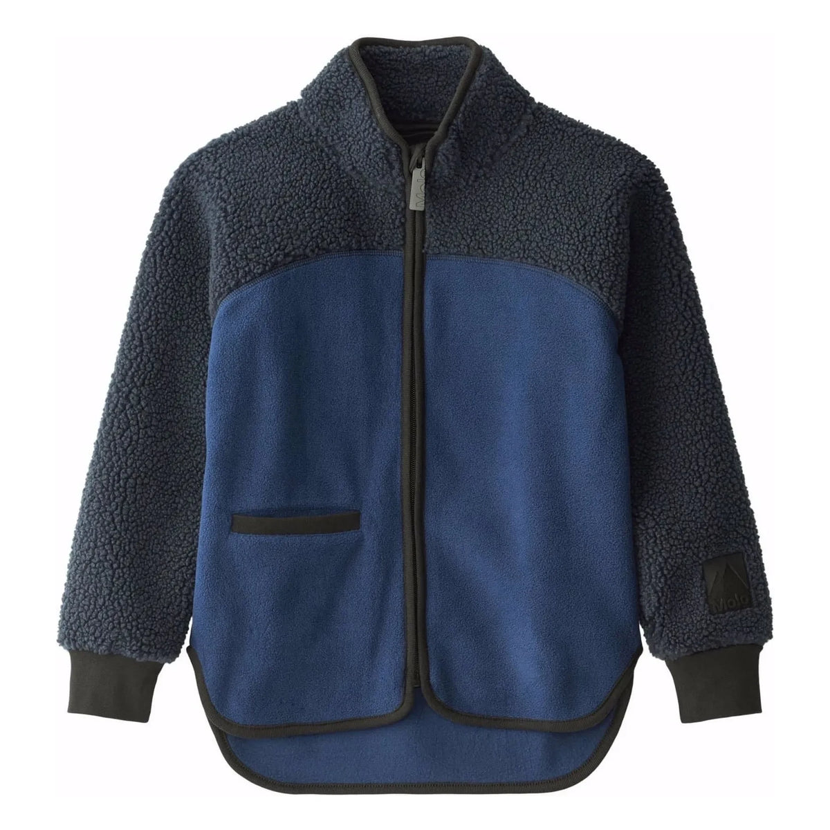 Molo - Ulani Combi Polar Zip-Up Sweatshirt Recycled Fibers | Blue