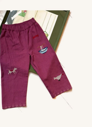 SISSEL EDELBO - Oda Organic Cotton Pants - Kids Collection | Fuchsia