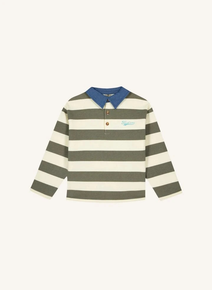 Bonton - Pesto Striped Polo | Pink
