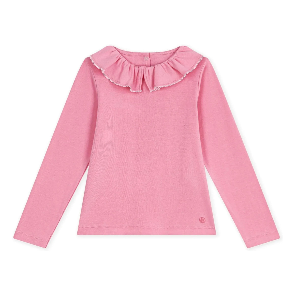 Petit Bateau - Organic cotton ruffle collar T-shirt | Pink