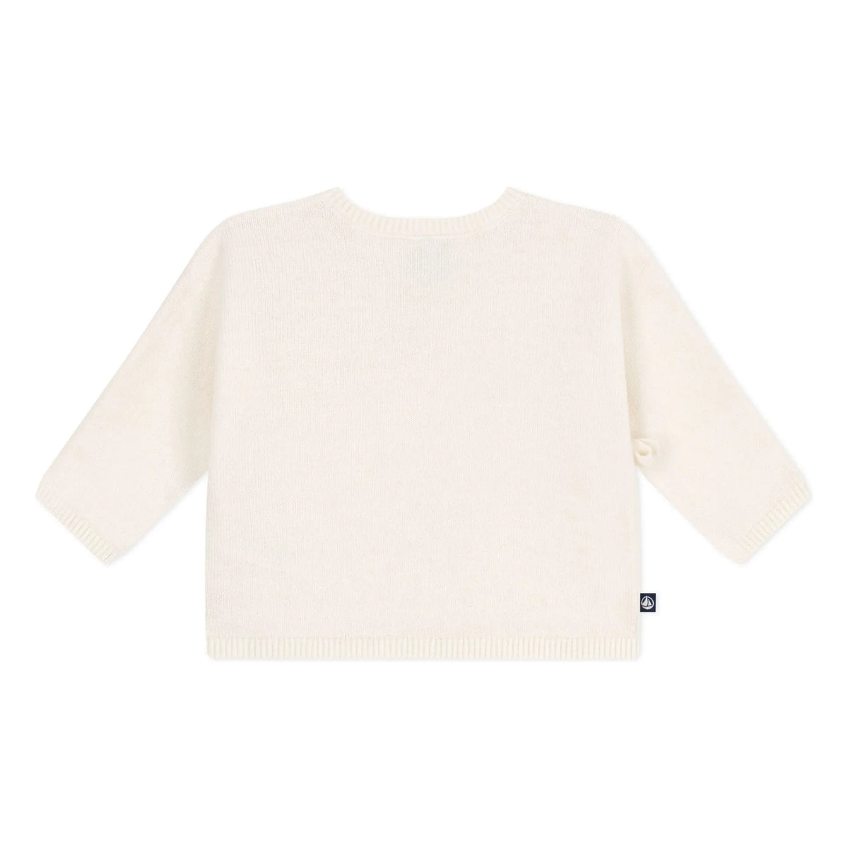 Petit Bateau - Pointelle Wool Cardigan | Ecru