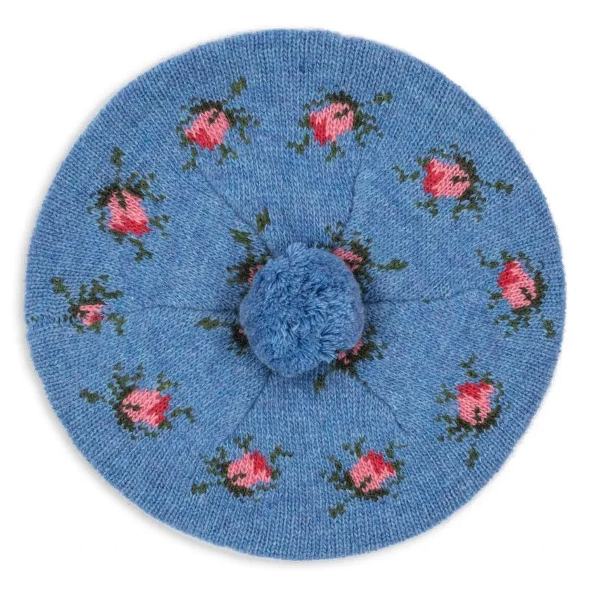 Konges Sløjd - Belou Roses Wool Beanie | Blue