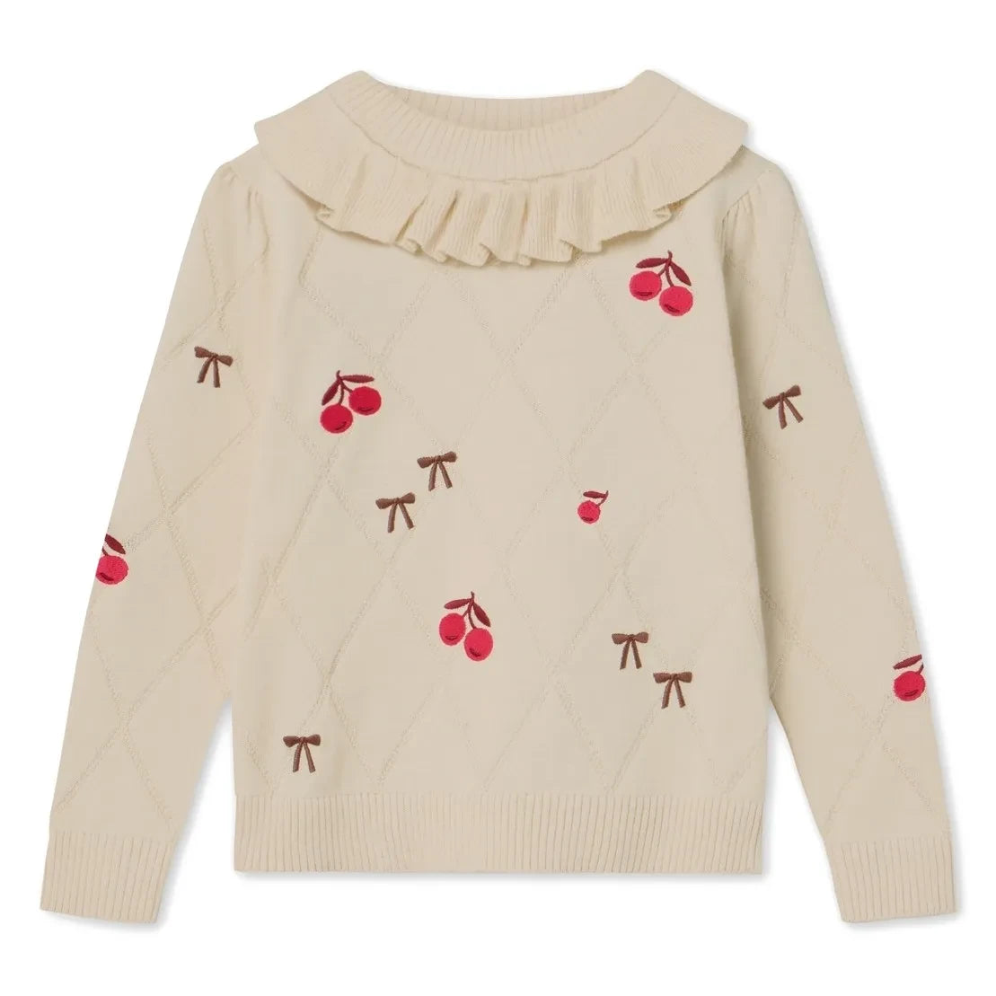 Fliink - Nova Organic Cotton Embroidered Sweater | Ecru