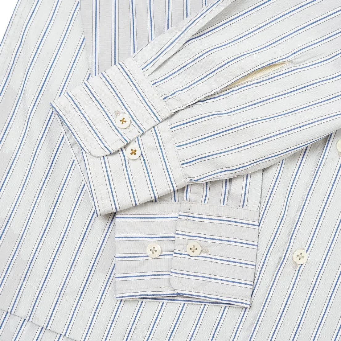 Universal Works - Lucky Striped Cotton Shirt | Light Grey