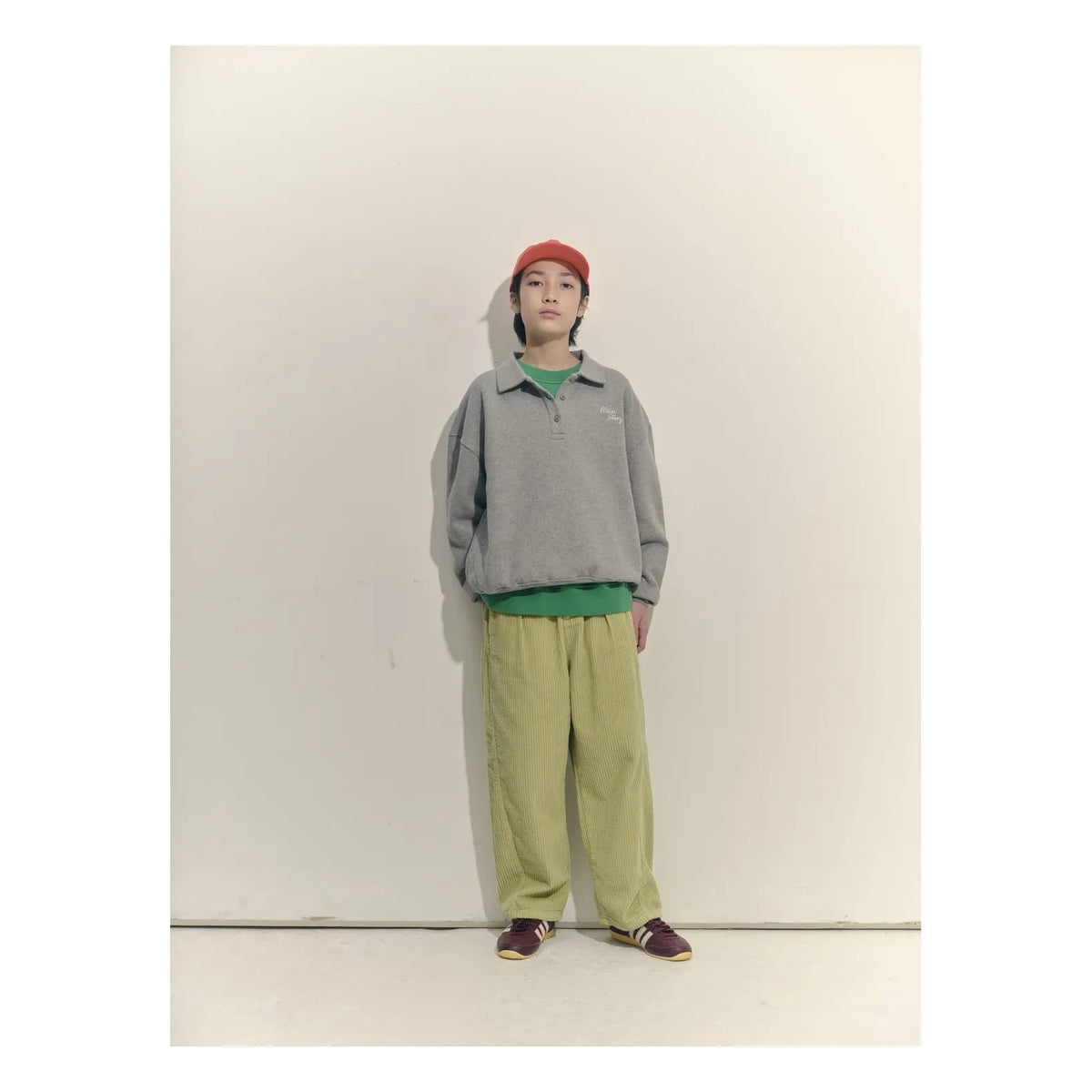 Main Story - Organic Cotton Polo Collar Sweatshirt | Grey