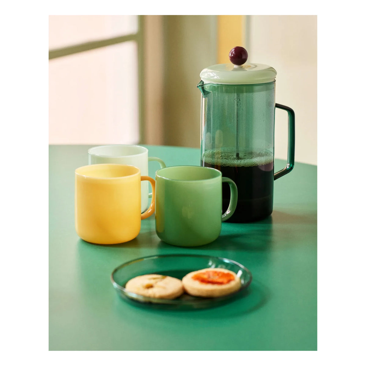 Hay - Blue Glass Coffee Pot