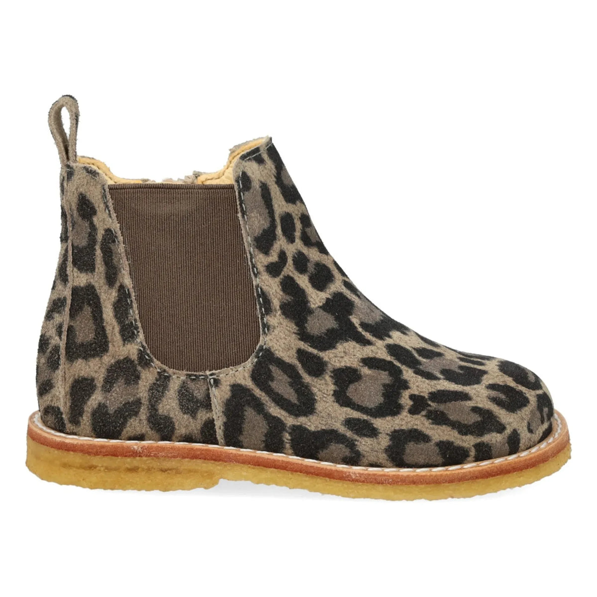 Angulus - Leopard Chelsea Boots with Zipper | Taupe Brown