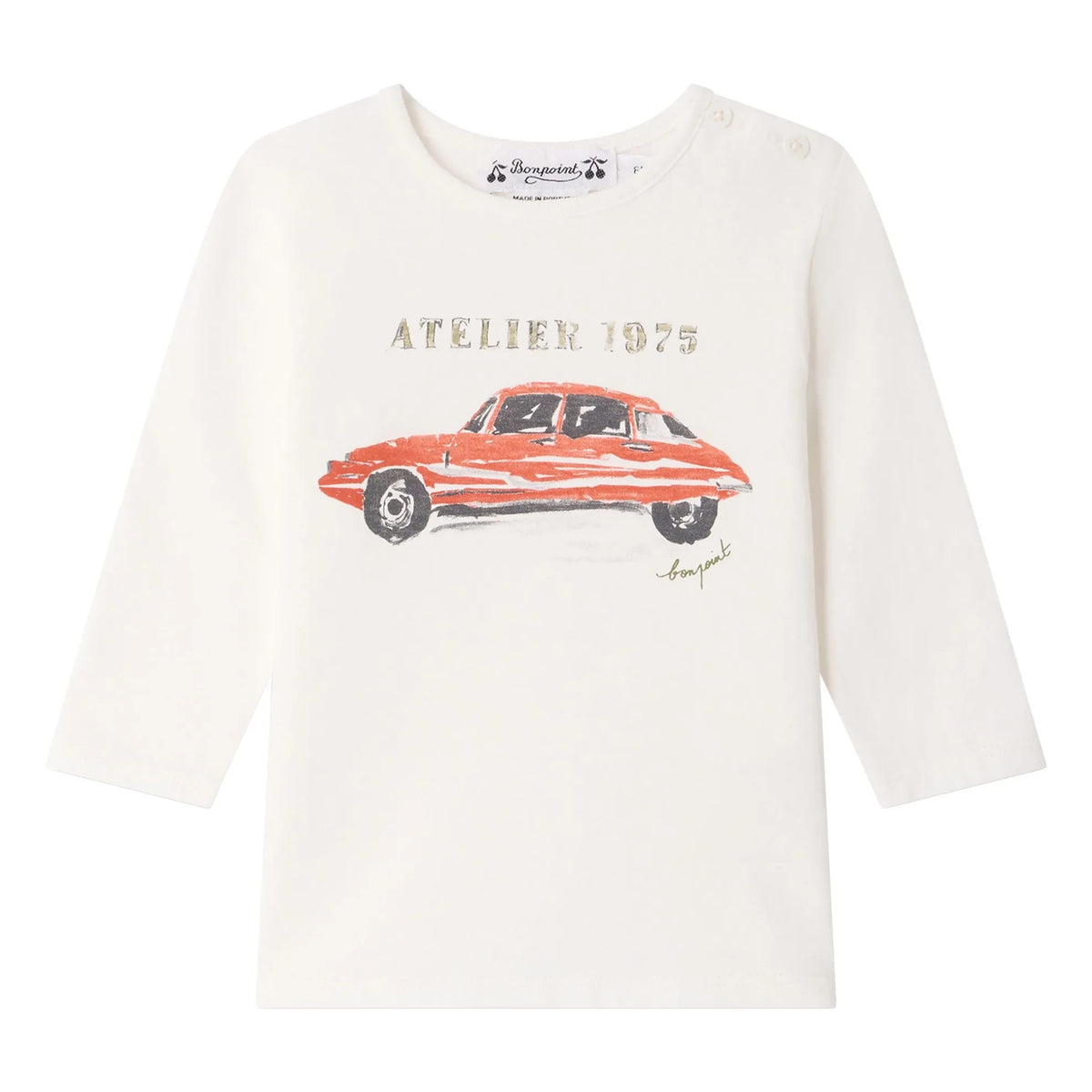 Bonpoint - Tahsin Car Print Organic Cotton T-Shirt | White