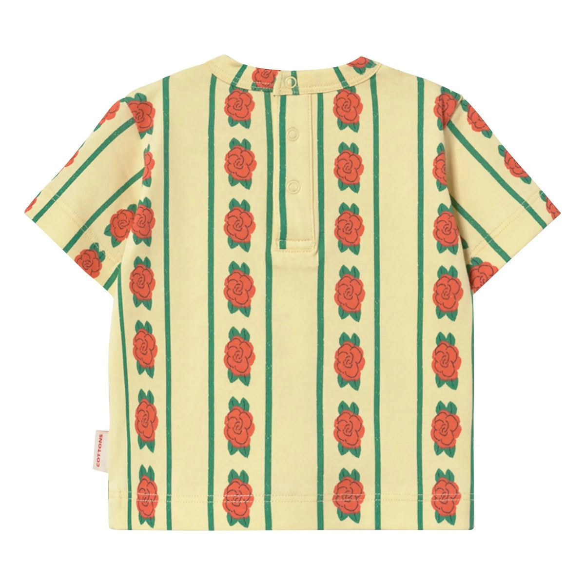 Tinycottons - Roses Organic Cotton T-shirt | Pale Yellow