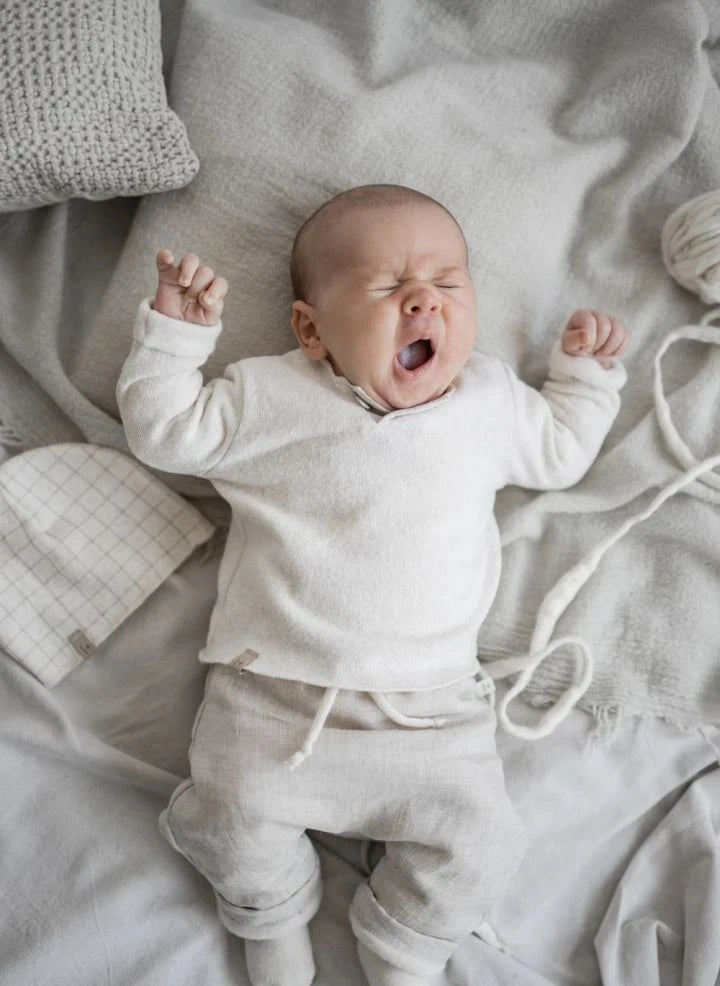 1+ in the family - Mateu Fleece and Linen T-shirt | Ecru