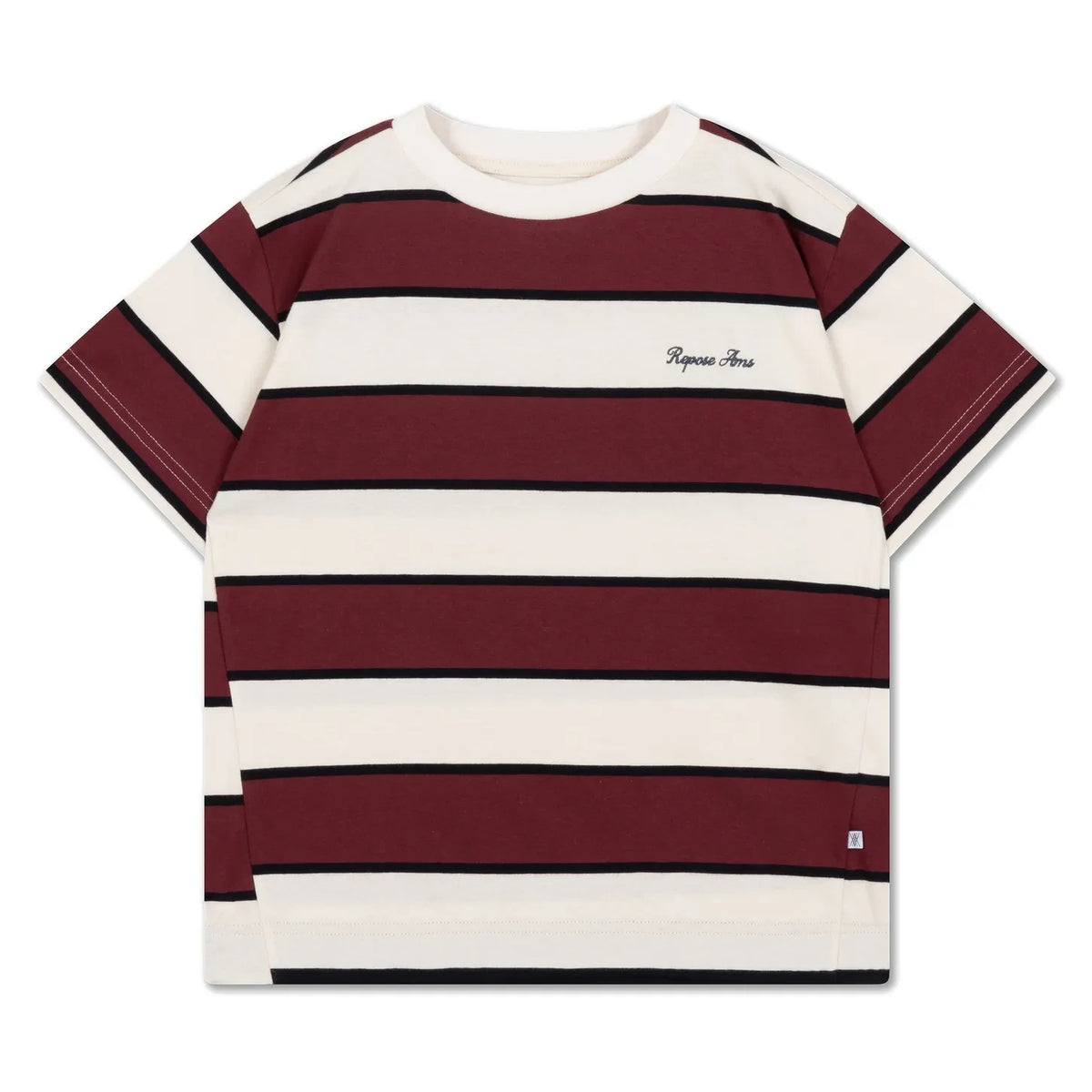 Repose AMS - Organic Cotton Striped T-Shirt | Ecru