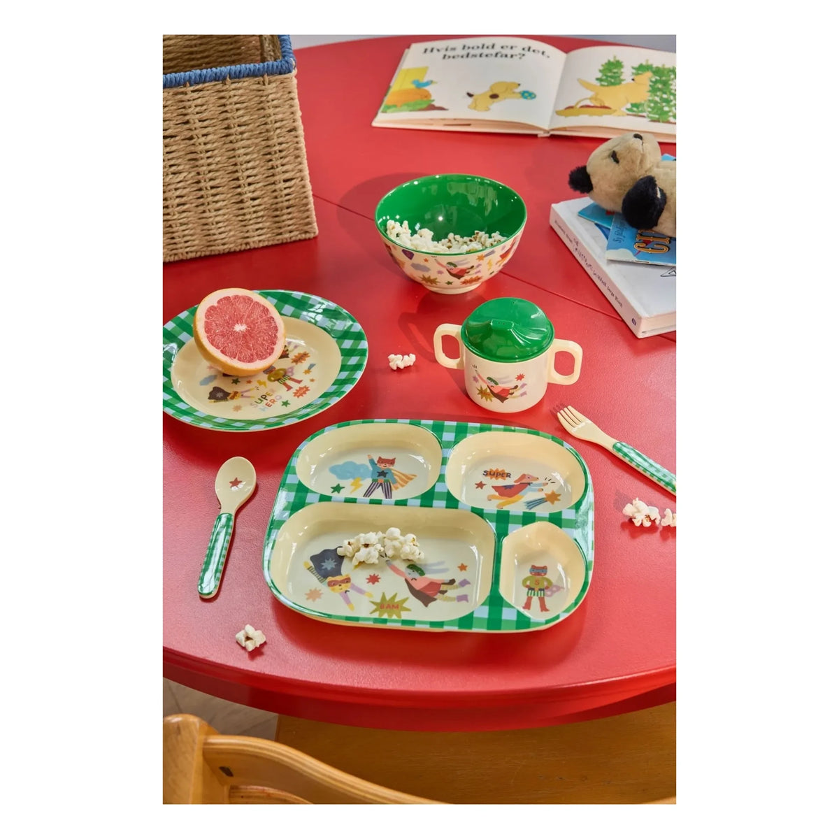 Rice - Héro melamine soup plate | Green